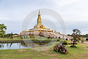 Famous Maha Mongkol Bua Pagoda in Roi-ed Thailand.