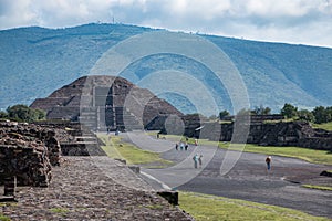 Famous and majestuous Mexican archaeological site