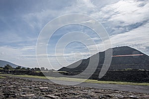 Famous and majestuous Mexican archaeological site; sun pyramid