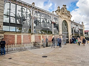 Famous market Les Halles de Narbonne, main faÃÂ§ade.