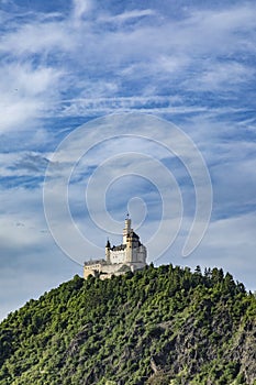 Famous Marksburg in the Rhine valley