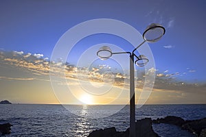 Famous Mazatlan sea promenade El Malecon with ocean lookouts and scenic landscapes