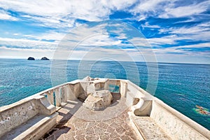 Famous Mazatlan sea promenade El Malecon with ocean lookouts and scenic landscapes