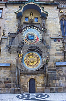 Famous medieval astronomical clock attached to the Old Town Hall Tower. Built in 1410, is the oldest clock in the world still in