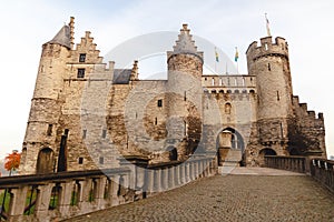 famous medieval Het Steen fortress