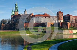 The medieval Wawel castle in Kracow, Poland photo