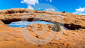 Famous Mesa Arch in Canyonlands National Park,