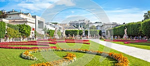 Famous Mirabell Gardens in Salzburg, Austria