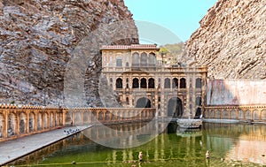 Famous Monkey Temple Kund in Jaipur, Rajasthan, India