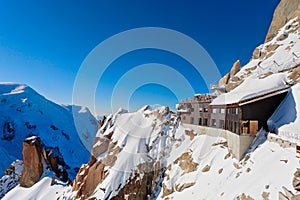Famous Mont Blanc, Aiguille du Midi, Haute Savoie, Rhone Alps, France