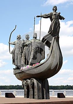 Famous monument to the mythical founders of Kiev