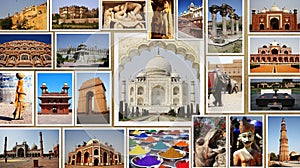 FAMOUS MONUMENTS IN COLLAGE