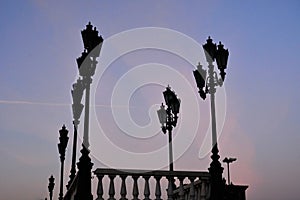 Famous Moscow Manezh Manege square. Cityscape of Manezhnaya square in city center of Moscow, Russ