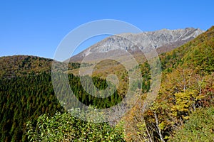 A famous mountain Daisen in Tottori prefecture in Japan.