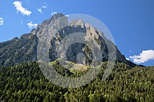 Famous mountain in the natural park of Aiguestortes. Catalonia