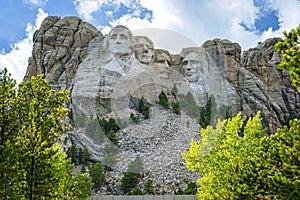 Famous Mt Rushmore memorial in South Dakota, USA