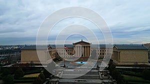 Famous Museum of Art in Philadelphia - aerial view