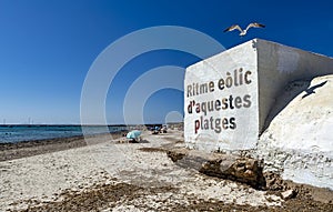 At the famous natural beach of Es Trenc, Mallorca, Spain