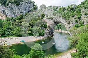 The famous Pont d`Arc in France