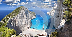 Famous Navagio Beach, Zakynthos, Greece