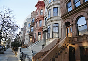 Famous New York City brownstones in Prospect Heights neighborhood in Brooklyn