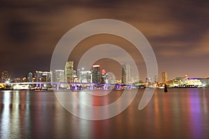 Famous Night Scene - Downtown Miami