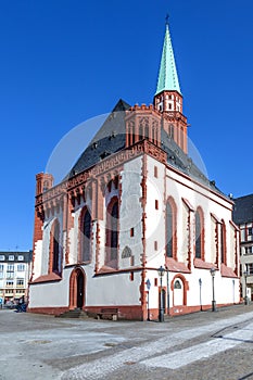 Famous Nikolai Church in Frankfurt am Main