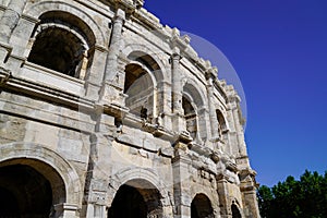 Famous nimes arena in the south of france