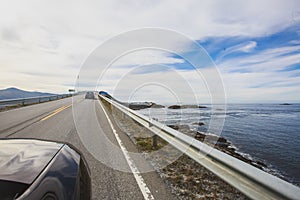 Famous norwegian Atlantic Ocean Road, Norway