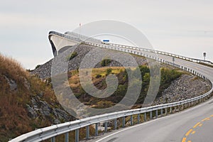 Famous norwegian Atlantic Ocean Road, Norway