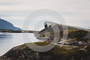 Famous norwegian Atlantic Ocean Road, Norway