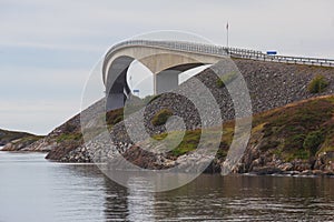 Famous norwegian Atlantic Ocean Road, Norway