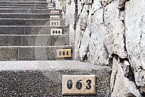 Famous numbered stairs of Las Penas, Guayaquil, Ecuador