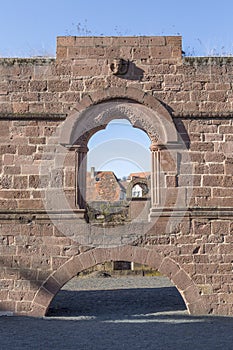 famous old ruins of castle from king Barbarossa, the Kaiserpfalz photo