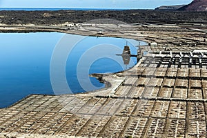 Famous old Saline in Janubio, Lanzarote