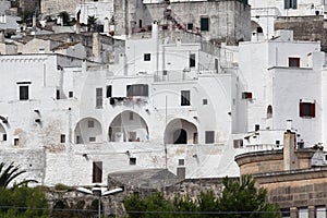 The famous old town of Ostuni also called the white city