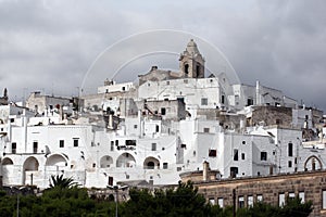 The famous old town of Ostuni also called the white city