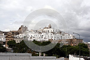 The famous old town of Ostuni also called the white city