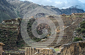 Famous Ollantaytambo Inca site, Peru