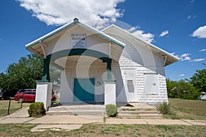 Famous One Way Church warehouse, along Route 66