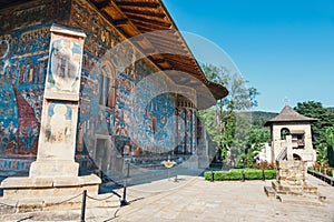 Famous painted monastery in Romania