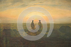 Two men by the sea by Caspar David Friedrich photo