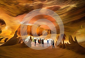 Famous paintings of hands Cueva de las Manos. Santa Cruz, Argentina photo