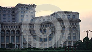 Famous Palace of the Parliament Palatul Parlamentului in Bucharest, capital of Romania