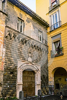 The famous Palazzo Penne, Naples, Italy. In Naples city center.