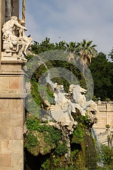 Famous Parc de la Ciutadella on a sunny morning photo