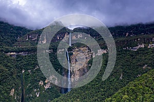 The famous peruvian Gocta waterfall photo