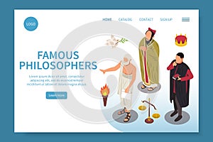 Famous Philosophers Isometric Website