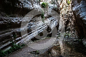 The famous and picturesque Avakas gorge at Akamas peninsula , Paphos district in Cyprus