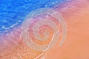 Famous pink sand beach Elafonisi, Crete, Greece